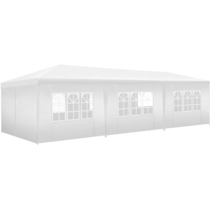 TecTake Carpa Desmontable 9x3 m Blanco Estructura Acero Pérgola Jardin Original